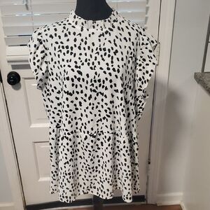Black and White Polka Dot Blouse